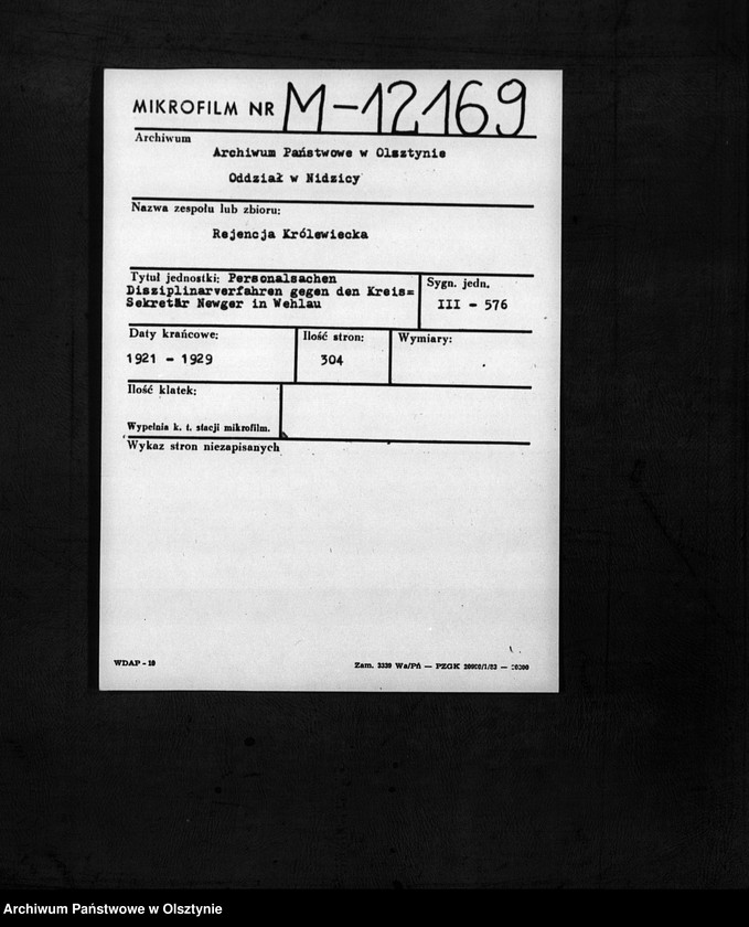 image.from.unit.number "Disziplinarverfahren gegen den Kreis-Sekretär newger [Arthur] in Wehlau"