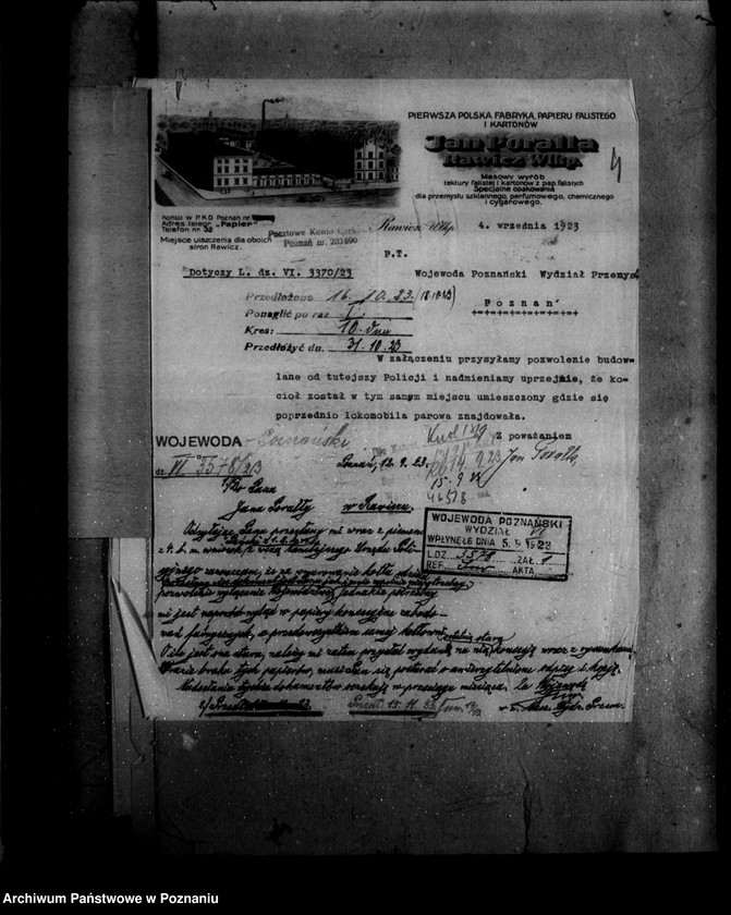 image.from.unit.number "Fabryka Tabaki J. Parałły w Rawiczu nr woj. kotła 169"