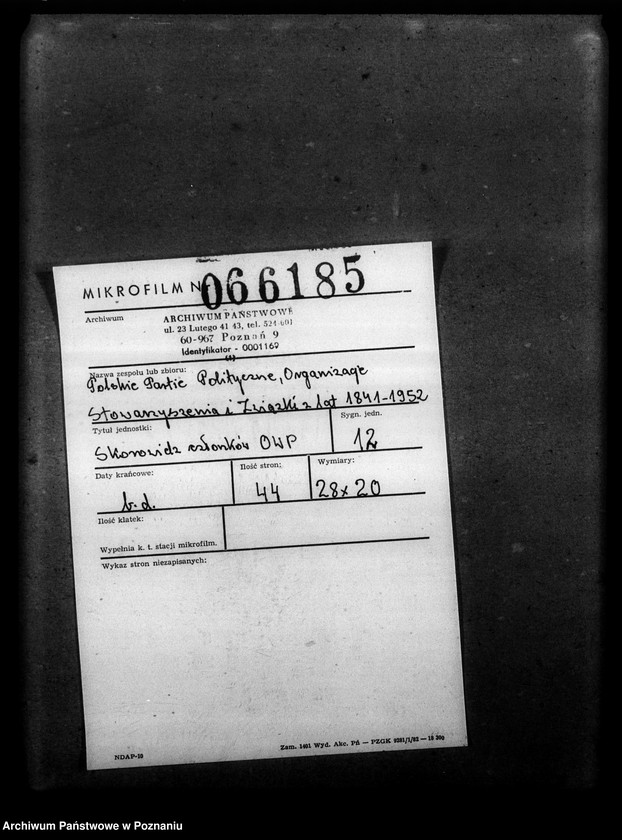 Obraz 2 z jednostki "Skorowidz członków Obozu Wielkiej Polski w Nowym Tomyślu"