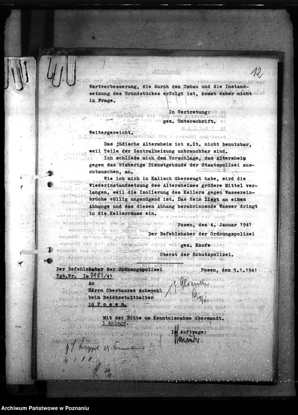 Obraz 16 z jednostki "Allgemeine Unterkunftsfragen (Dienststellen) in Litzmannstadt"