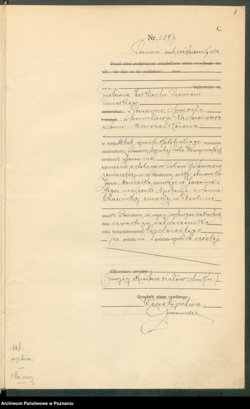 Obraz 5 z jednostki "Księga miejscowa zgonów tom IV [Rejestr główny zgonów]"