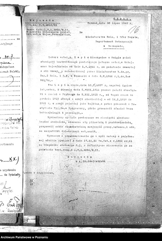 Obraz 20 z jednostki "Pow. lekarz Weterynaryjny Śmigiel"