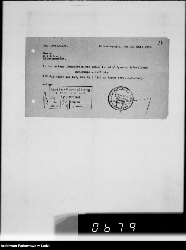 Obraz 16 z jednostki "Bewegungsberichte [Z realizacji zamówień wojskowych]"