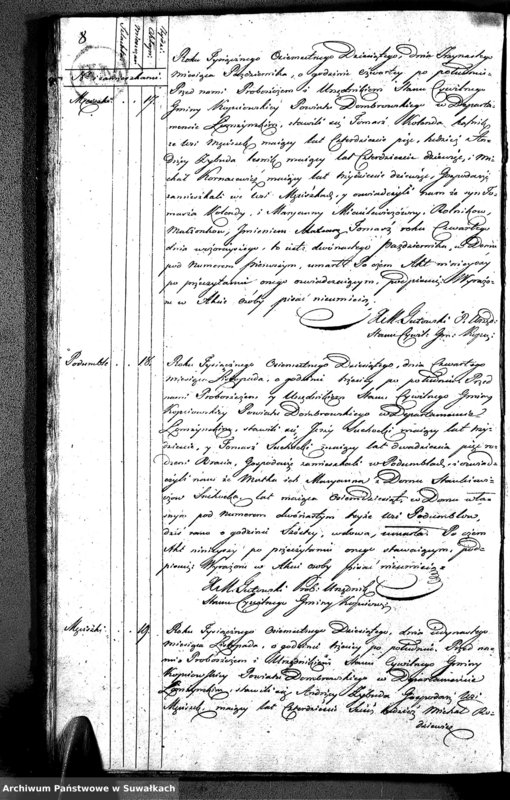 Obraz 11 z jednostki "Akta Zeszłych Gminy Kopciowskiey od 1-go Maia 1810 R."