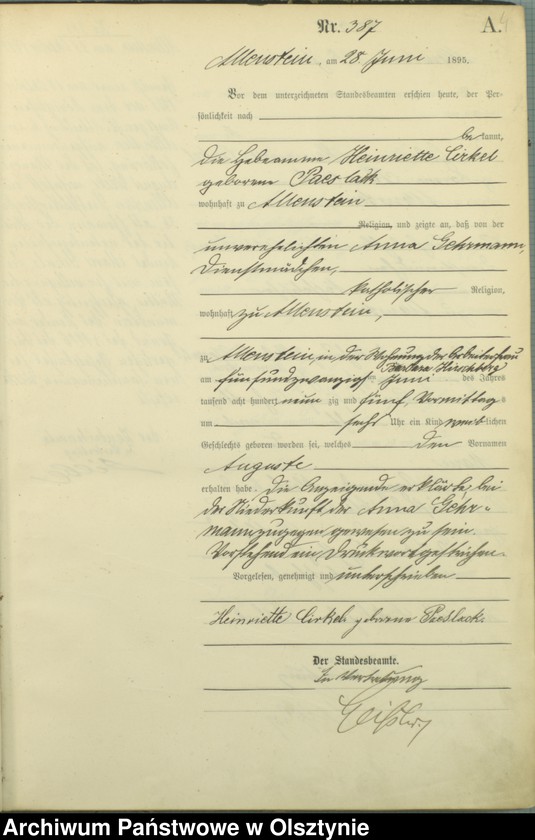 image.from.unit.number "Geburts-Haupt-Register Tom II,Nr 385 - 790"