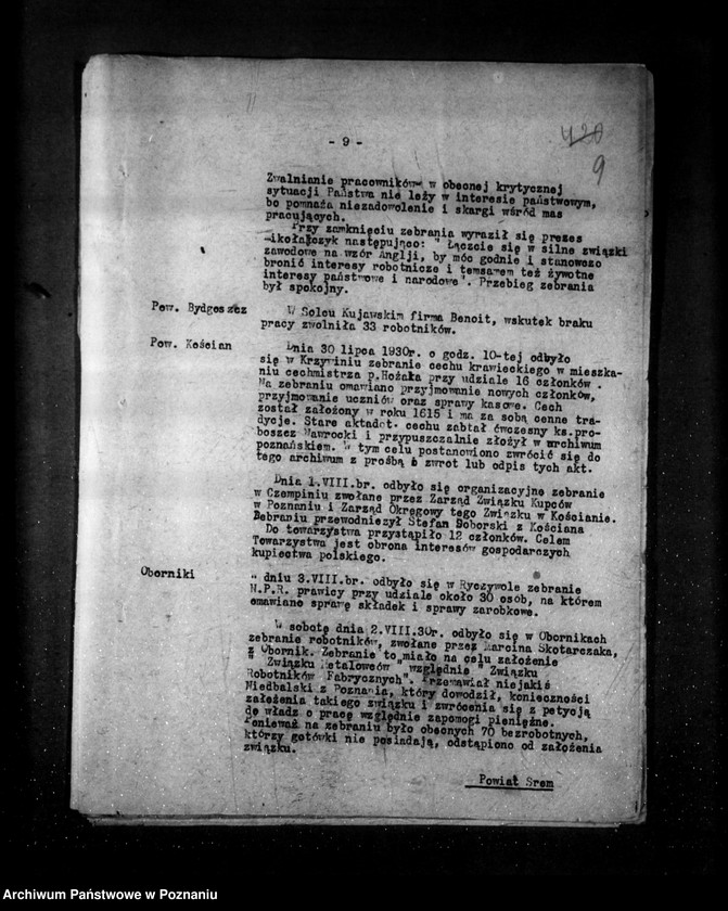 Obraz 13 z jednostki "Sprawozdania sytuacyjne tygodniowe za czas od 2 sierpnia do dnia 30 sierpnia 1930 r. /nr 40-43/"