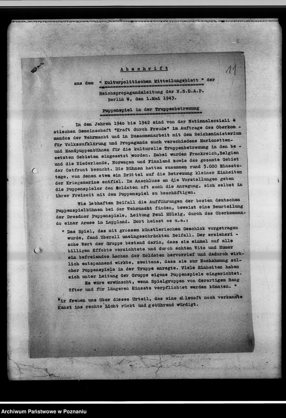 Obraz 15 z jednostki "Gebäude der Spielbühne Margonin."