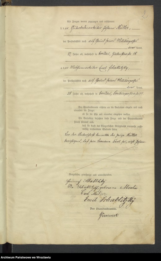 image.from.unit.number "Heiraths-Haupt-Register Breslau IV 1900 Band 2"