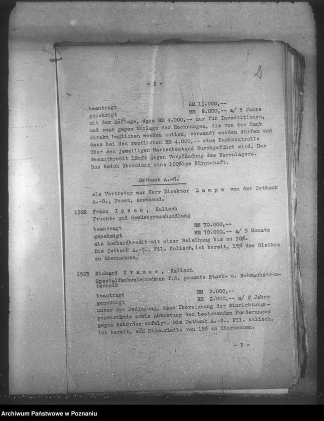 Obraz 6 z jednostki "Protokolle über Sitzungen des Ausschusses für reichsverbürgte Kredite, sowie Anträge auf Reichswirtschaftshilfe"