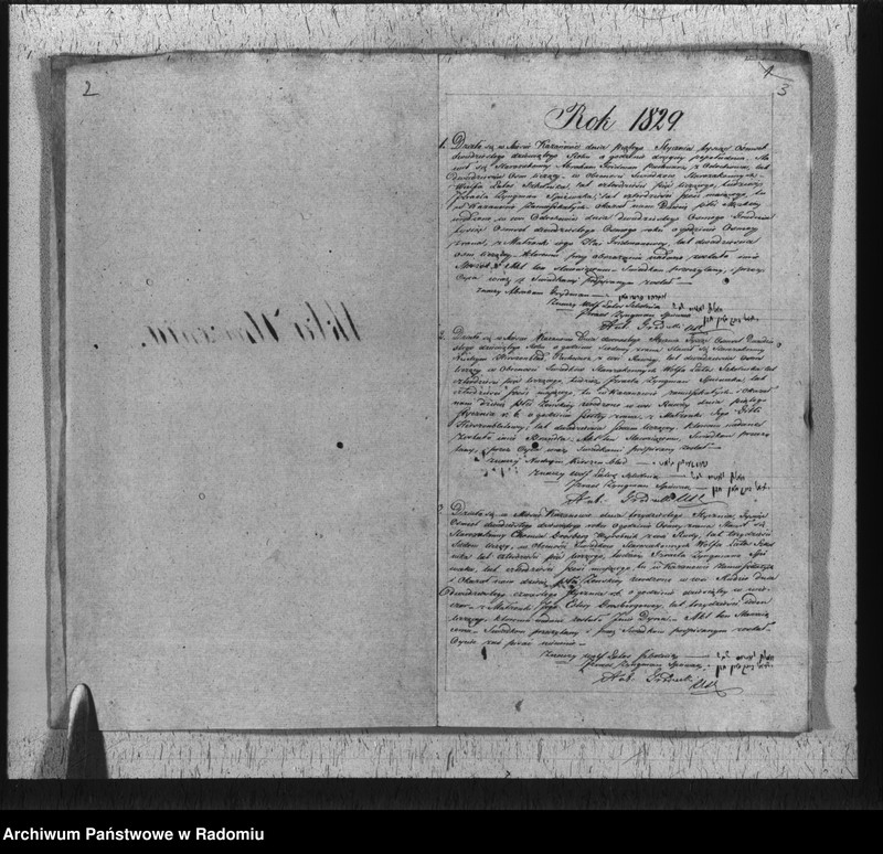 image.from.unit "Duplikat. Akta urodzeń, zaślubień, śmierci wyznań niechrześcijańskich w parafii Kazanów 1829"