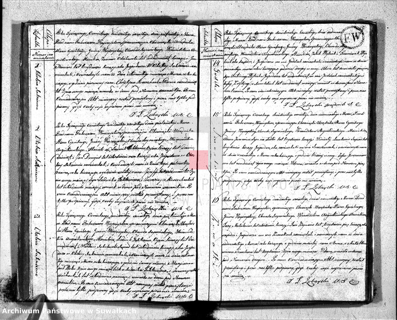 Obraz 6 z jednostki "Akta umarłych gminy wieysieyskiey 1824 roku"