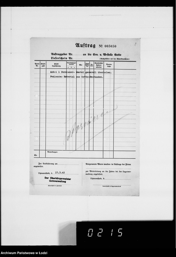 Obraz 5 z jednostki "Kürschnerei. [Zamówienia, rachunki i świadectwa dostaw]"