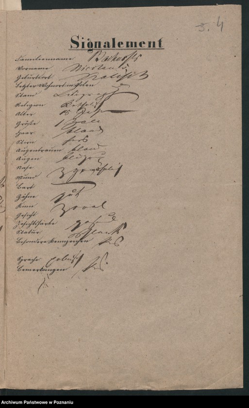 Obraz 7 z jednostki "A. betr. den polnischen Überläufer Lithografen Nicolaus Bachurski /Leon Lambruczewski/"