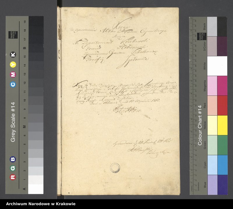 Obraz z jednostki "Księga do zapisywania Aktów Stanu Cywilnego na Parafią Igołomia Gminę Szkalmierską Powiat Hebdowski Departament Krakowski Rok 1810"