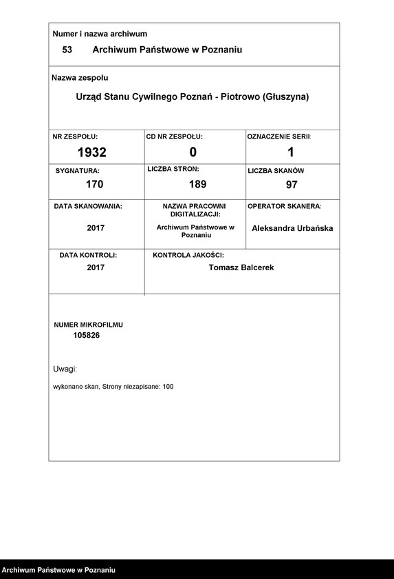 Obraz 1 z jednostki "Księga urodzeń"