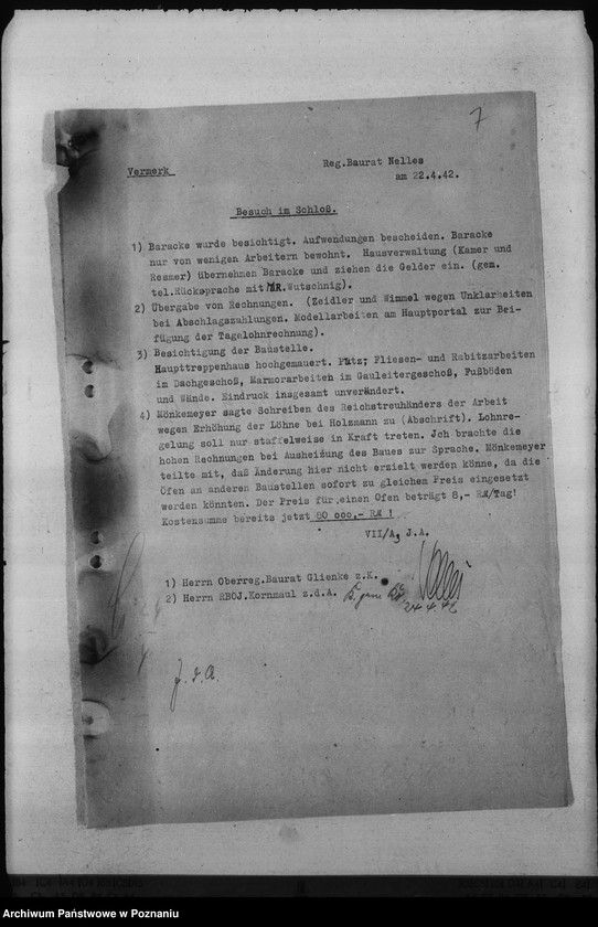 Obraz 11 z jednostki "Sprawozdania ze stanu robót przy przebudowie zamku w Poznaniu"