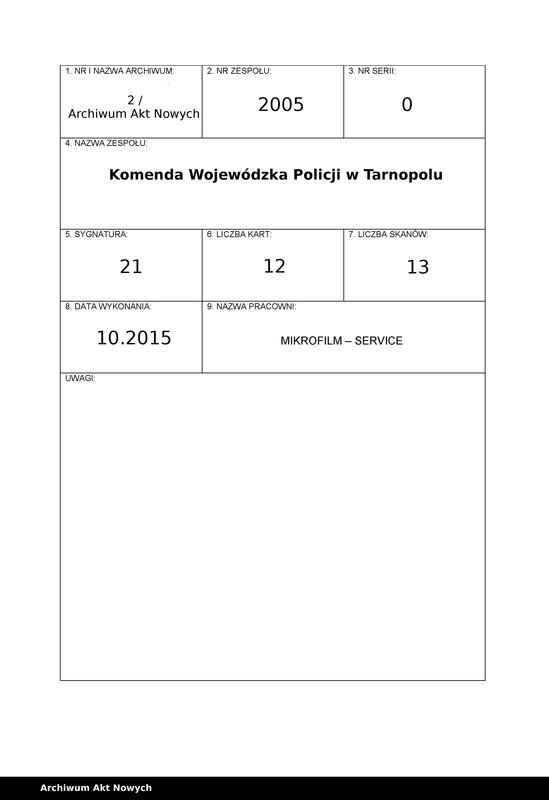 Obraz 1 z jednostki "Akta osobowe policjanta z województwa tarnopolskiego - Ebert Franciszek"