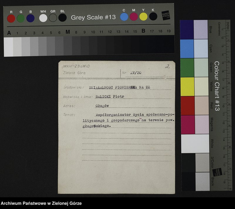 image.from.unit.number "Kartoteka członków ZBoWiD dotycząca relacji kombatantów z działalności pionierskiej na ziemiach zachodnich - XV"