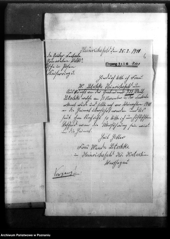 Obraz 10 z jednostki "Paul Litschke aus Heinrichsfeld, Kreis Krotoschin (Krotoszyn)"