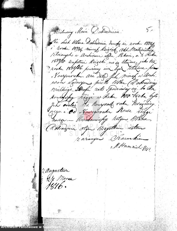 image.from.unit.number "Dowody do Akt Małżeństwa Gminy Wigierskiey od dnia 1 Stycznia 1816 Roku do dnia ostatniego Grudnia tegoż Roku 1816."