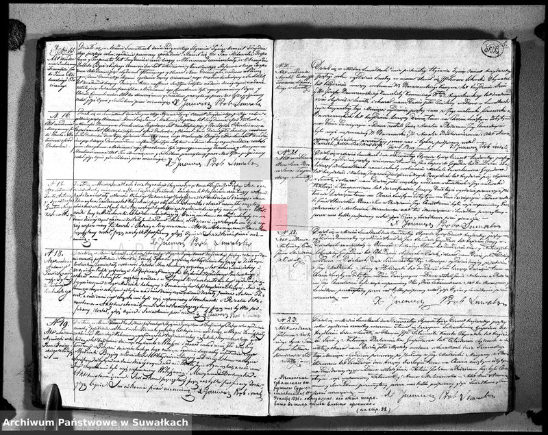image.from.unit.number "Księga duplikat urodzonych, zaślubionych i umarłych urzędnika stanu cywilnego, parafii suwalskiey na rok 1835"