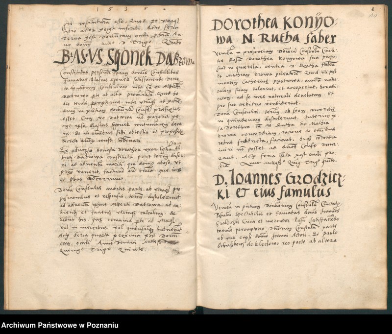 Obraz 14 z jednostki "Liber controversiarum coram spectabili consulatu Posnaniensi ab anno 1535 usque ad annum 1538."
