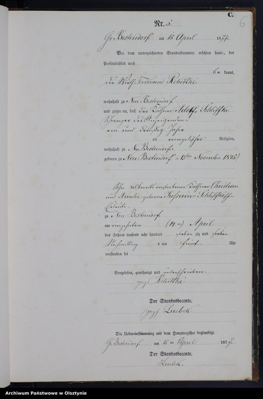 image.from.unit.number "Sterbe-Neben-Register Nr 1 - 15"