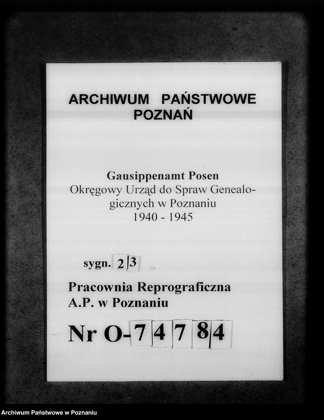 Obraz 1 z jednostki "Berufssippenforscher [oraz sprawa badań genealogicznych przez amatorów dla osób trzecich]"