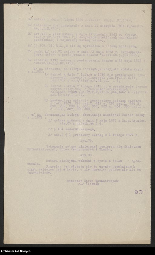 image.from.unit.number "Posiedzenie Rady Ministrów 2 X 192(?). Załącznik do porządku obrad w postaci Ustawy Prasowej"
