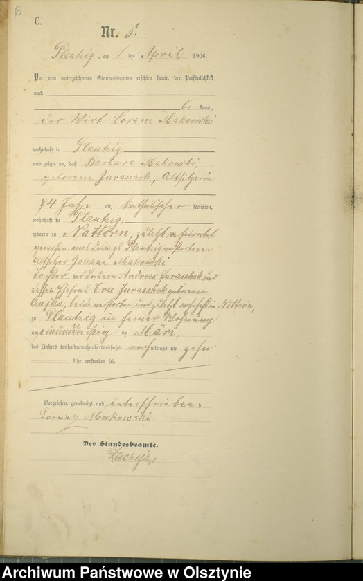 image.from.unit.number "Sterbe-Haupt-Register Nr 1 - 22"