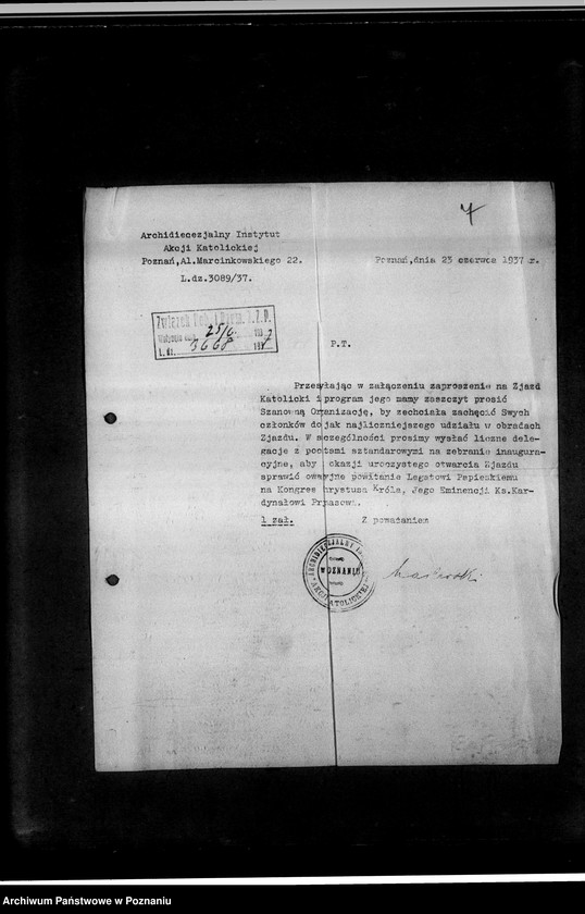 Obraz 11 z jednostki "Korespondencja przewodniczącego St. Ratajczyka"