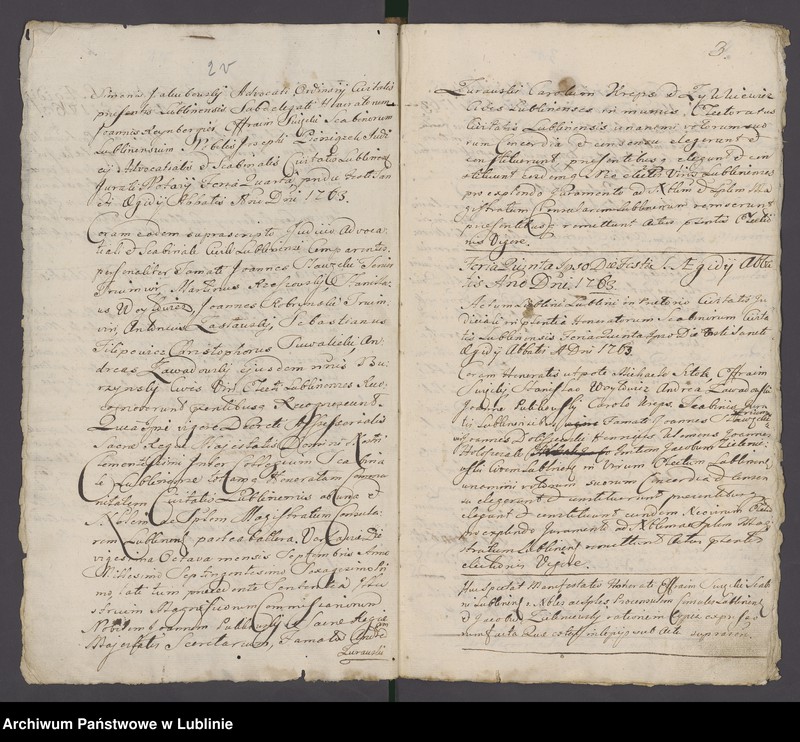 Obraz 5 z jednostki "Acta iudicii advocatialis et scabinalis civitatis SRM Lublinensis donationum, inscriptionum, roborationum, cessionum, oblatarum, relationum, manifestationum ac aliarum"