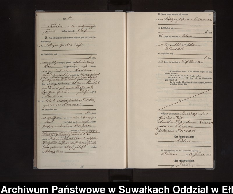 image.from.unit.number "Heirats-Neben-Register des Königlichen Preussischen Standes-Amtes Orlen Kreis Lötzen"