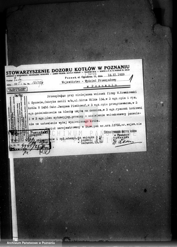 image.from.unit.number "Fabryka mebli stylowych W. Nowakowski i Synowie nr woj. 6390"