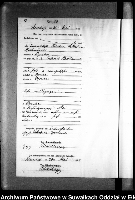image.from.unit.number "Sterbe-Neben-Register des Preussischen Standes-Amtes Gr. Strengeln Kreis Angerburg"