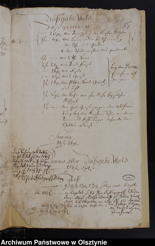 image.from.unit.number "Jahr Rechnung der Silberbachschen Kirchen"