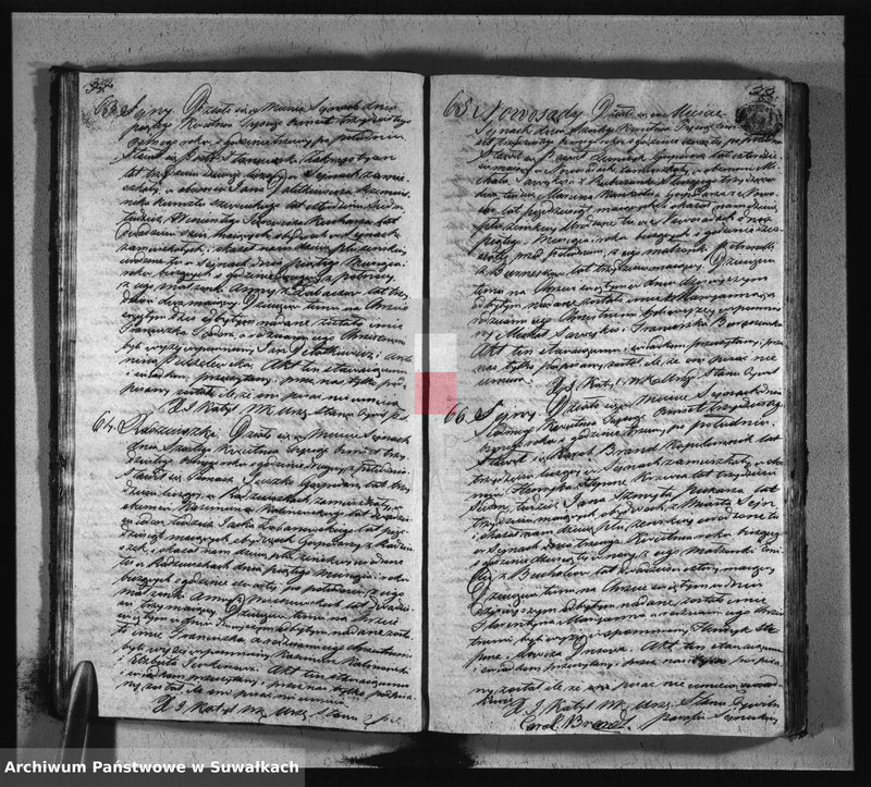 image.from.unit.number "Księga duplikat akt urodzonych, zaślubionych i umarłych w parafii sejneńskiey w roku 1838"