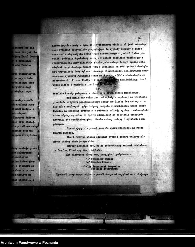 Obraz 10 z jednostki "Majątek Krusza Wielka bI Niemojewko nabycie nieruchomości w trybie art. 8 ustawy o wykonaniu reformy rolnej"