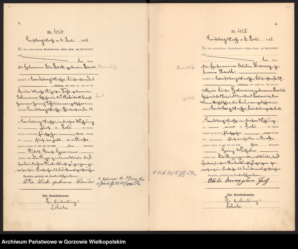 Obraz 17 z jednostki "Geburts Register, t. 1 nr 397-740"