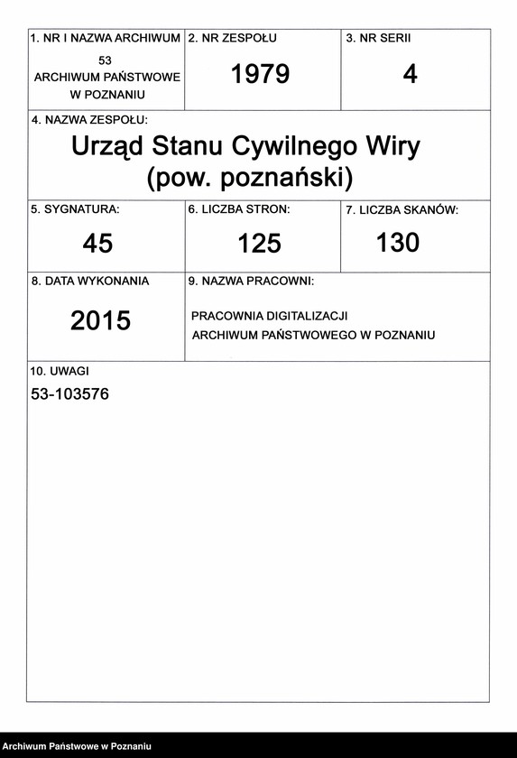 Obraz 1 z jednostki "Księga zgonów"