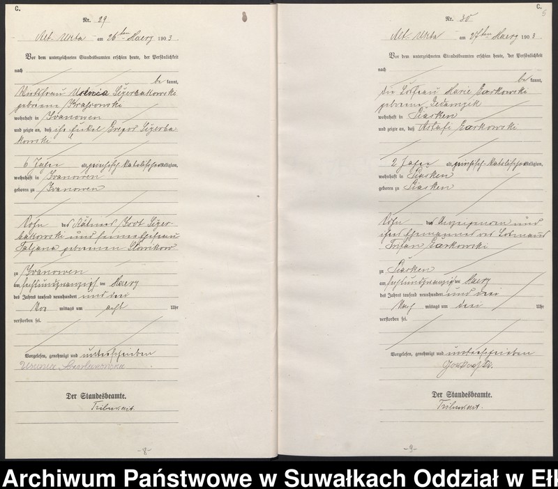 image.from.unit.number "[Sterbe-Haupt-Register des Königlichen Preussischen Standes-Amtes Ukta Kreis Sensburg]"