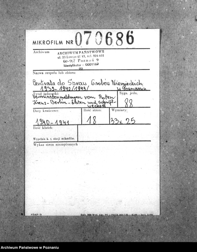 Obraz 2 z jednostki "Vermisstenmeldungen von Roten Krenz - Berlin - Listen und Schriftvechsel"