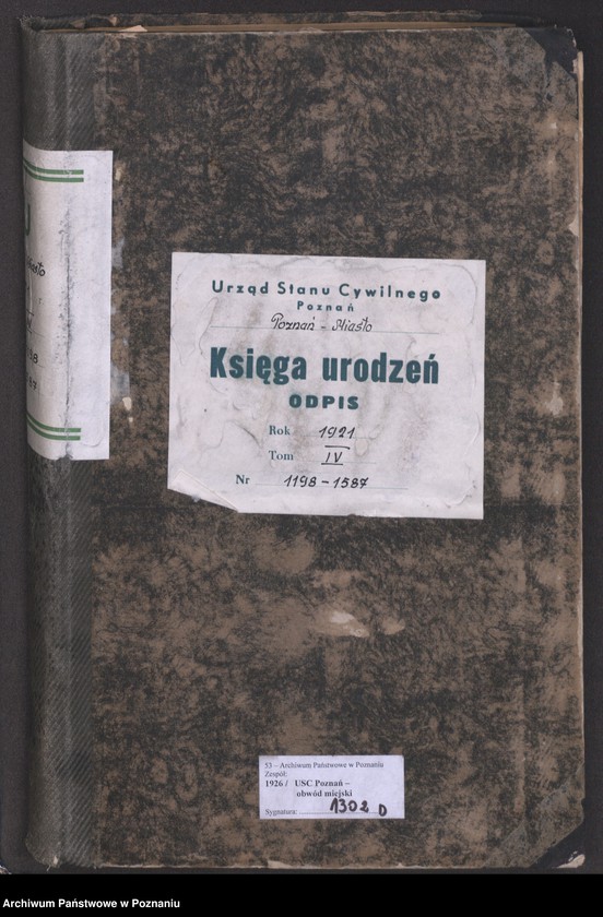 Obraz 2 z jednostki "Księga urodzeń odpis tom IV [Rejestr poboczny urodzeń]"