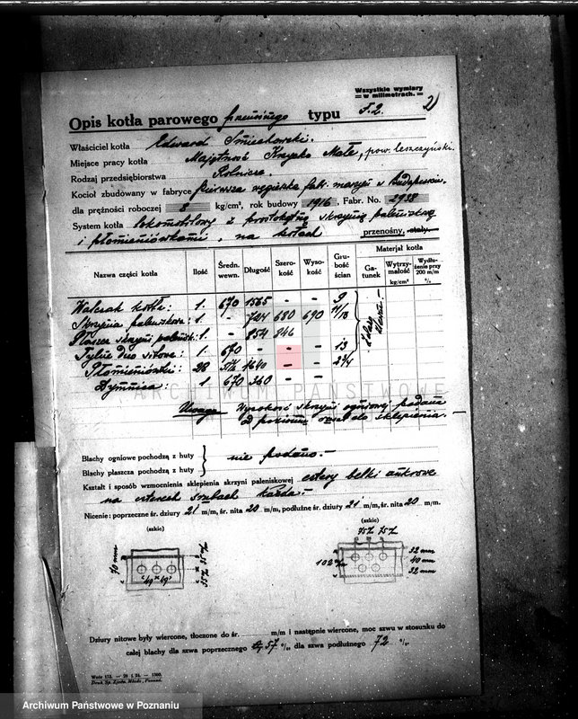 Obraz 7 z jednostki "Majętność Krzycko Małe, pow. leszczyński, własność E. Śmiechowski, nr woj. kotła 5792"