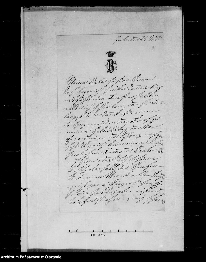 image.from.unit.number "/Clara Gfin Bassewitz aus Perlin an Anna Gfin Lehndorff geb. Hahn/"
