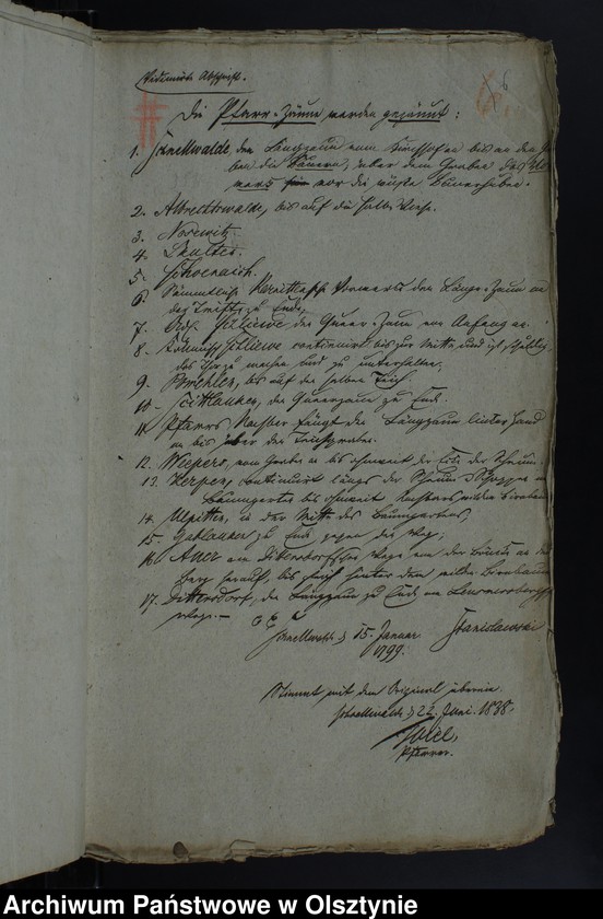 image.from.unit.number "Die Bedachung u. Umzäunung der Schnellwaldschen Kirchen-Pfarr-u. Schulgrundstücke. (1799) 1825-1865"