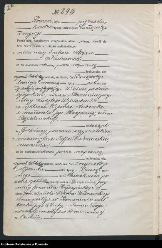 Obraz 4 z jednostki "Księga miejscowa małżeństw tom II [Rejestr główny małżeństw]"