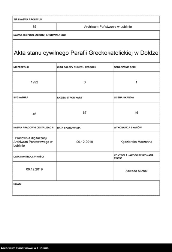 image.from.unit.number "Księga urodzeń, zapowiedzi, małżeństw i zgonów"