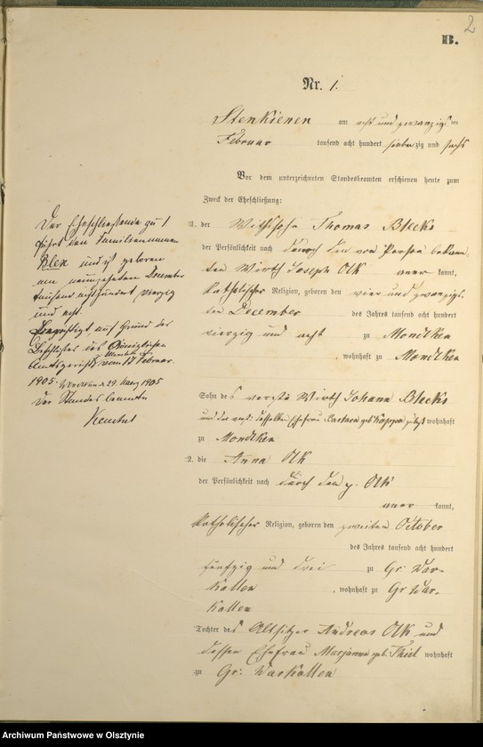 Obraz z jednostki "Heiraths-Haupt-Register Nr 1 - 18"