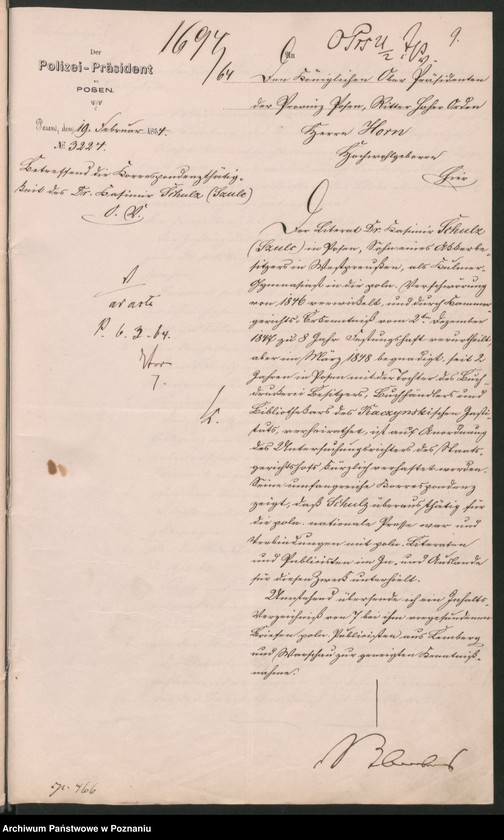 Obraz 14 z jednostki "Die Organisation einer Verschwörung unter der polnischen Bevölkerung der Provinz Posen /Poznań/ im Anschluss an die Insurrektion im Königreiche Polen."